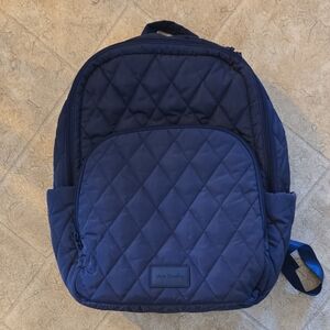 Vera Bradley Blue Quilted Backpack with Diamond Pattern